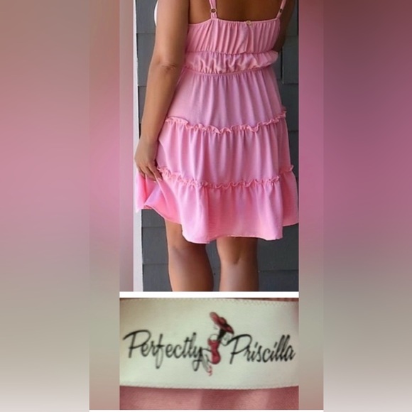 Perfectly Priscilla Dresses & Skirts - Perfectly Priscilla Pink Ruffle Mini Dress, 18/20